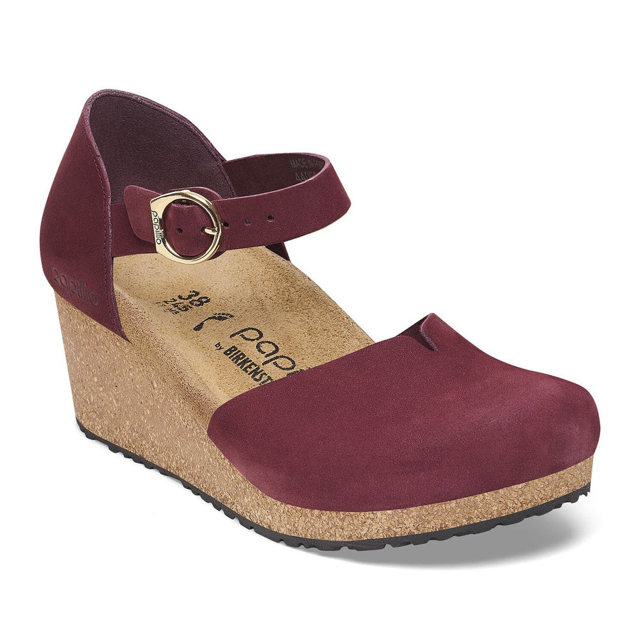 Mary Ring-Buckle Nubuck Leather Narrow