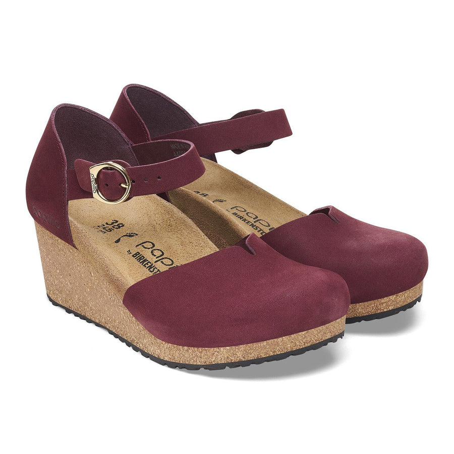 Mary Ring-Buckle Nubuck Leather Narrow