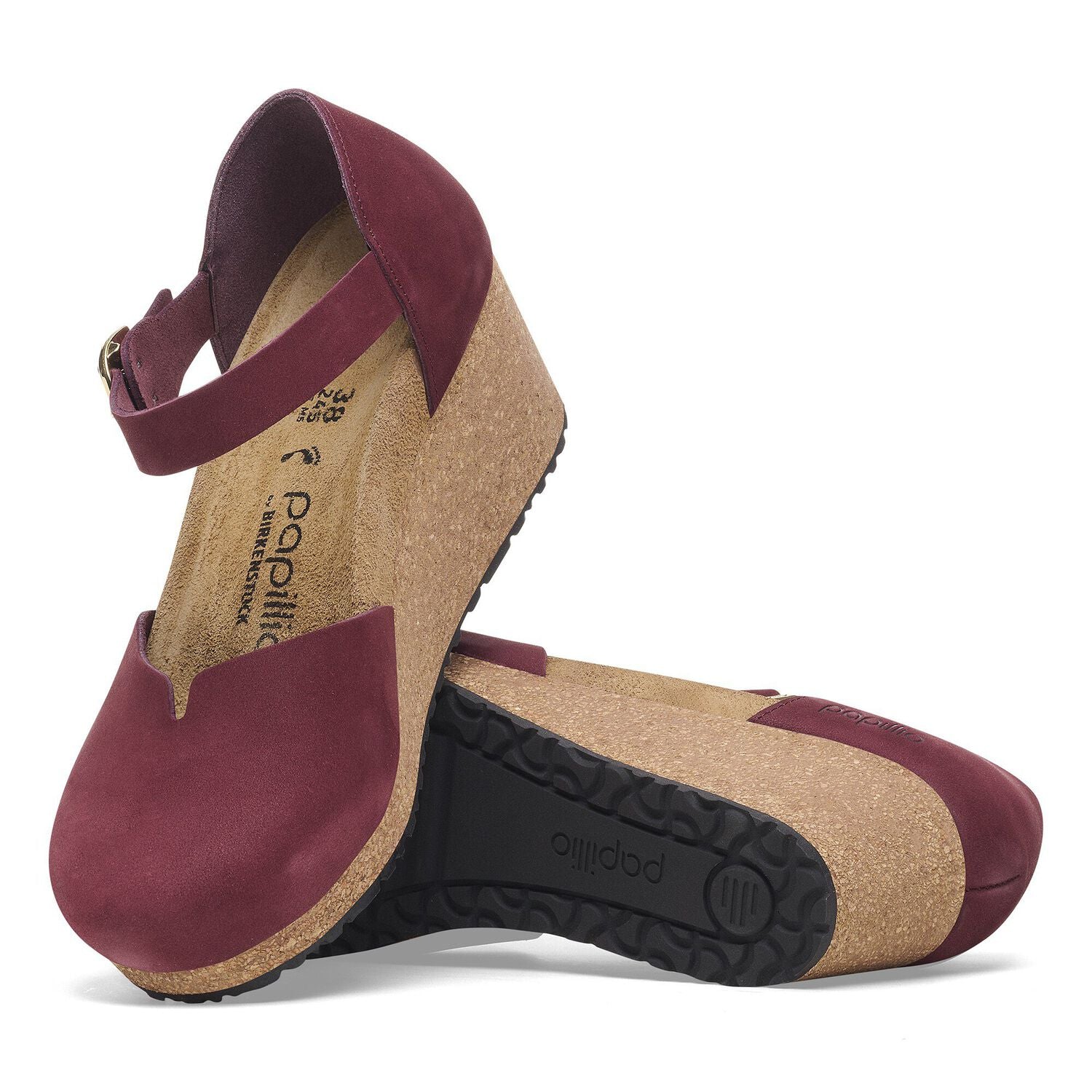 Mary Ring-Buckle Nubuck Leather Narrow