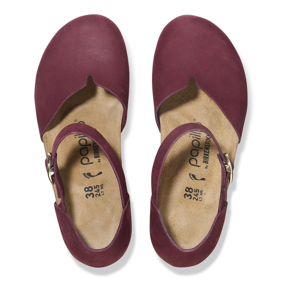 Mary Ring-Buckle Nubuck Leather Narrow