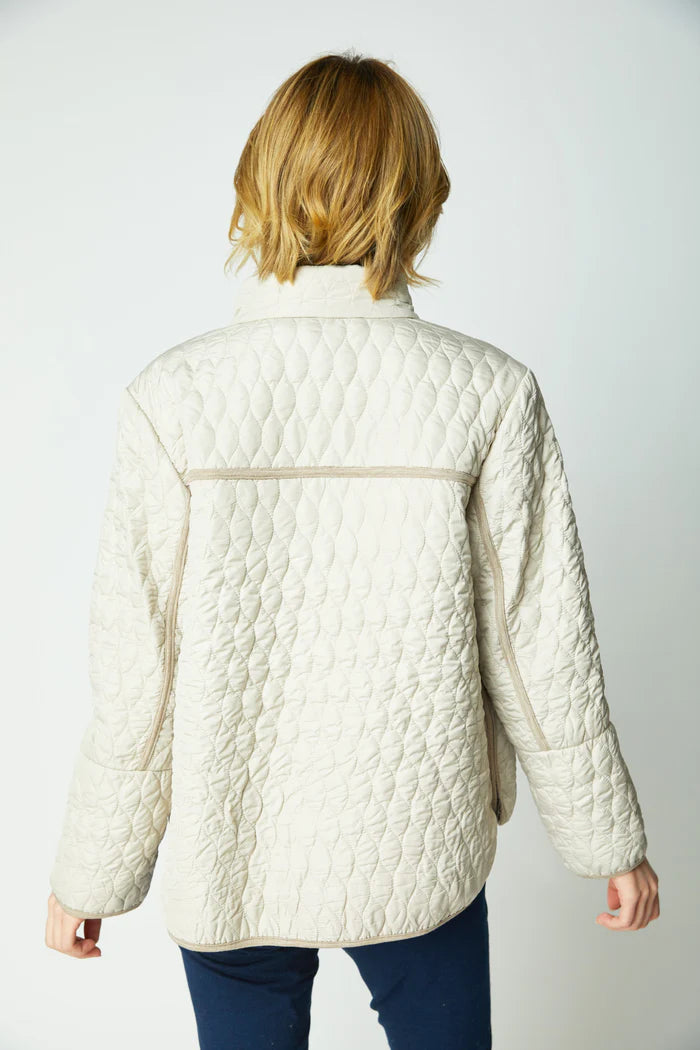 Double Faced Quilted Side Zipper Urban Jacket