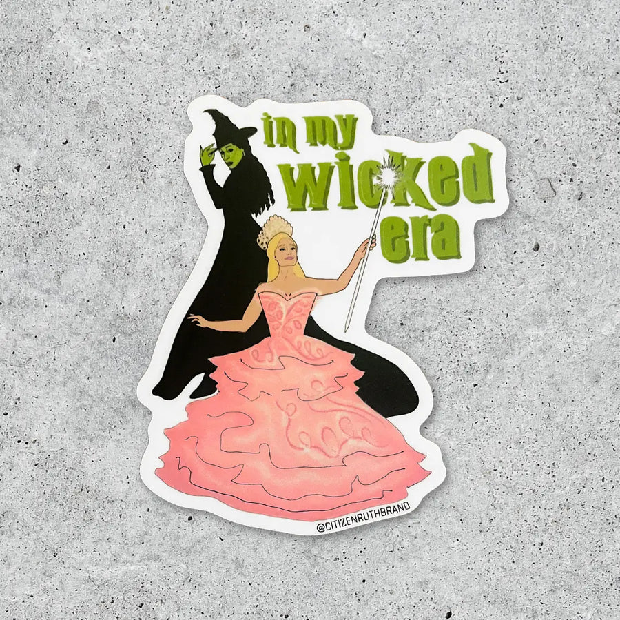 Elphaba and Glinda In My Wicked Era Vinyl Sticker