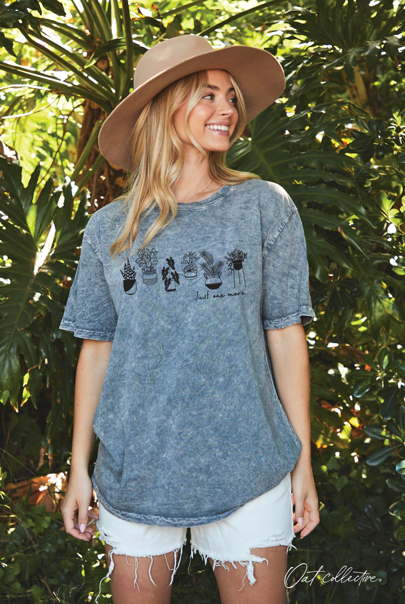 Just One More Mineral Washed Graphic Top