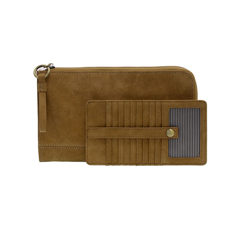 Faux Suede Karina Wristlet & Wallet