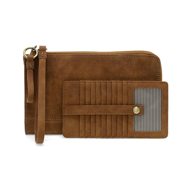Faux Suede Karina Wristlet & Wallet