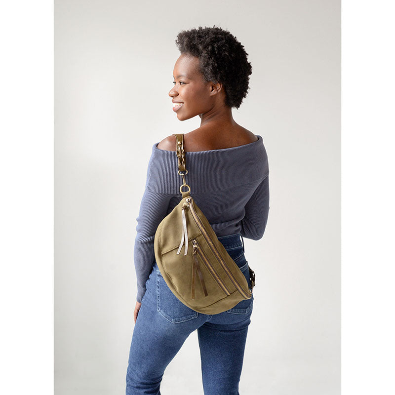Nina Faux Suede Sling Crossbody
