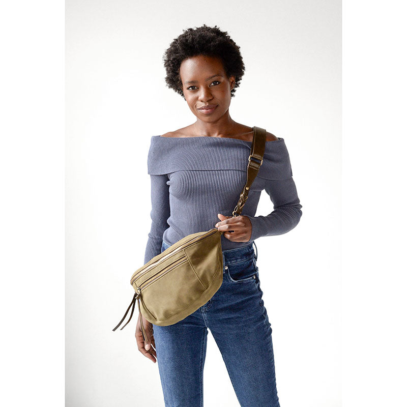 Nina Faux Suede Sling Crossbody