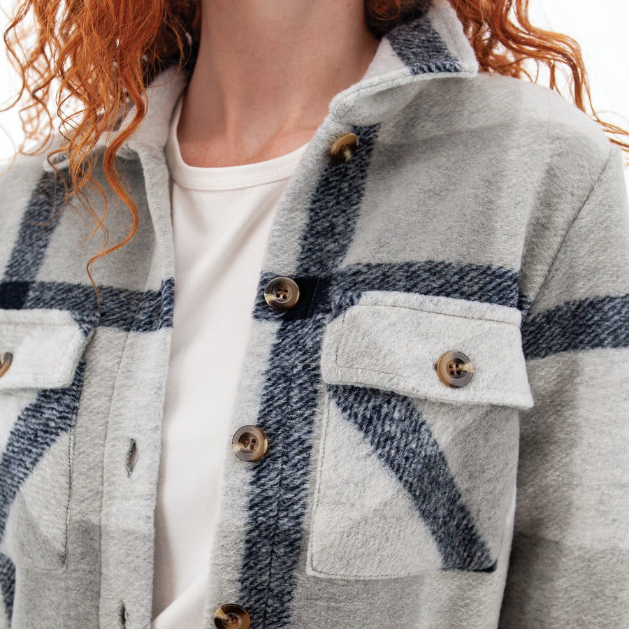 Stevi Plaid Shirt Jacket