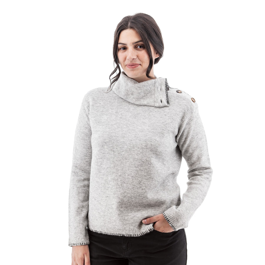 Solitude Button Collar Sweater