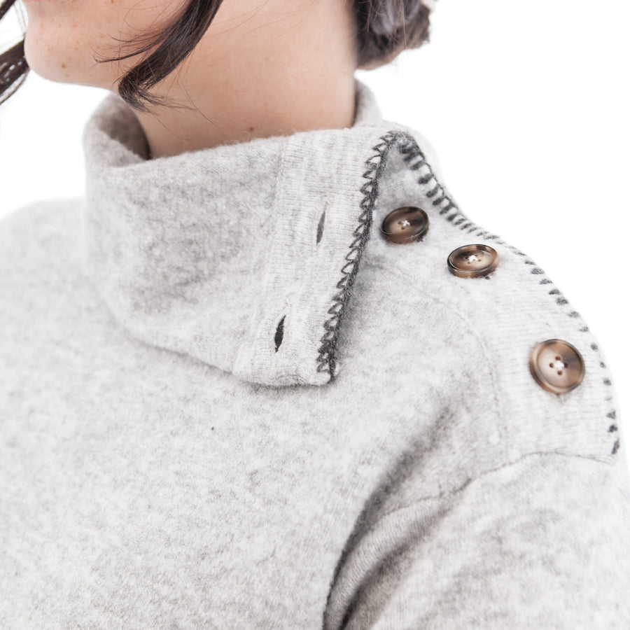 Solitude Button Collar Sweater