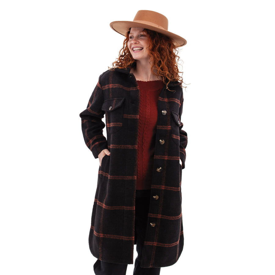 North Wind Plaid Car Coat