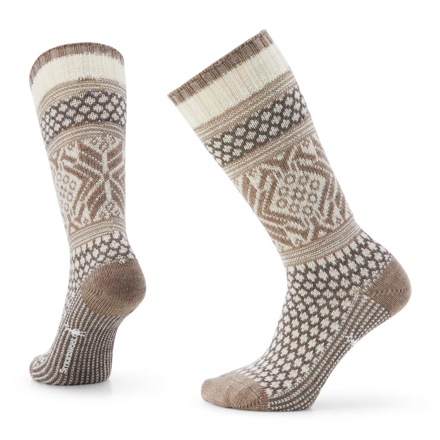 Everyday Cozy Popcorn Snowflake Pattern Crew Socks
