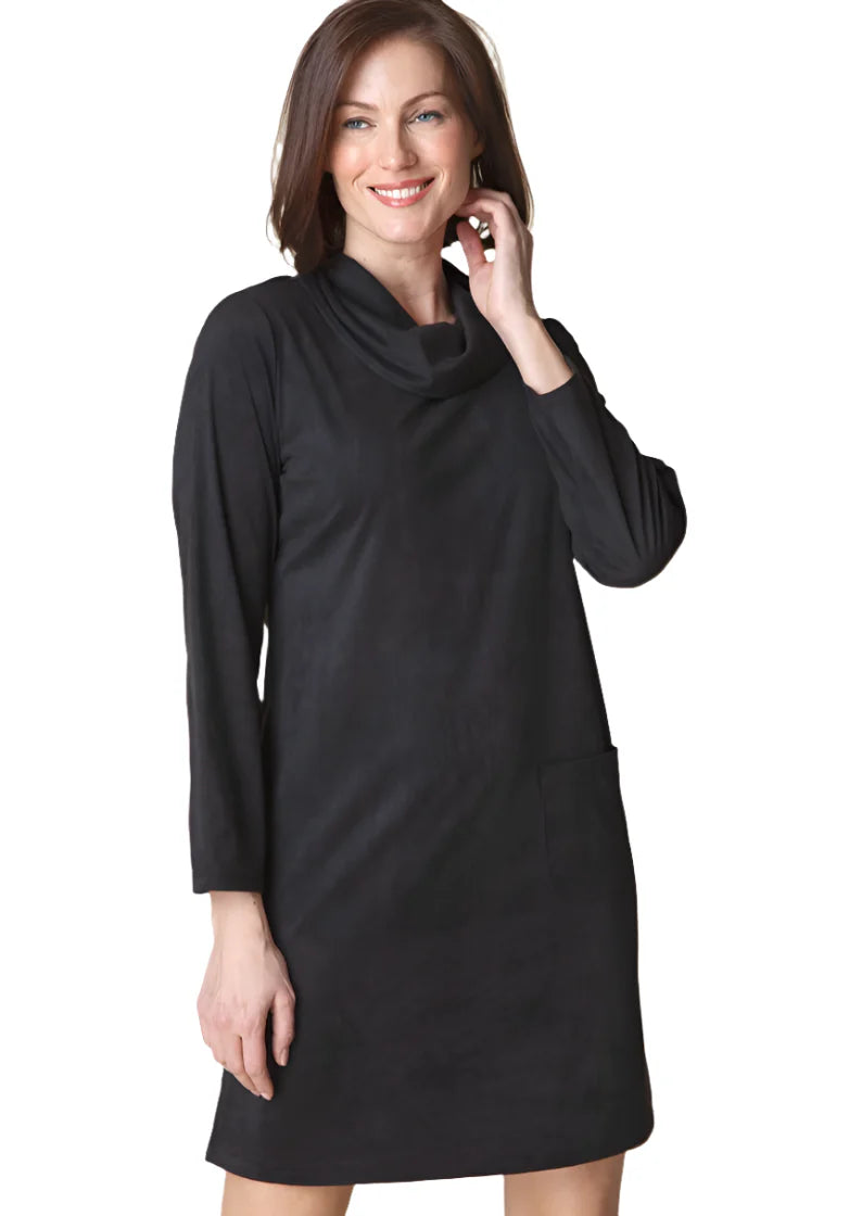 Faux Suede Easy Pocket Dress
