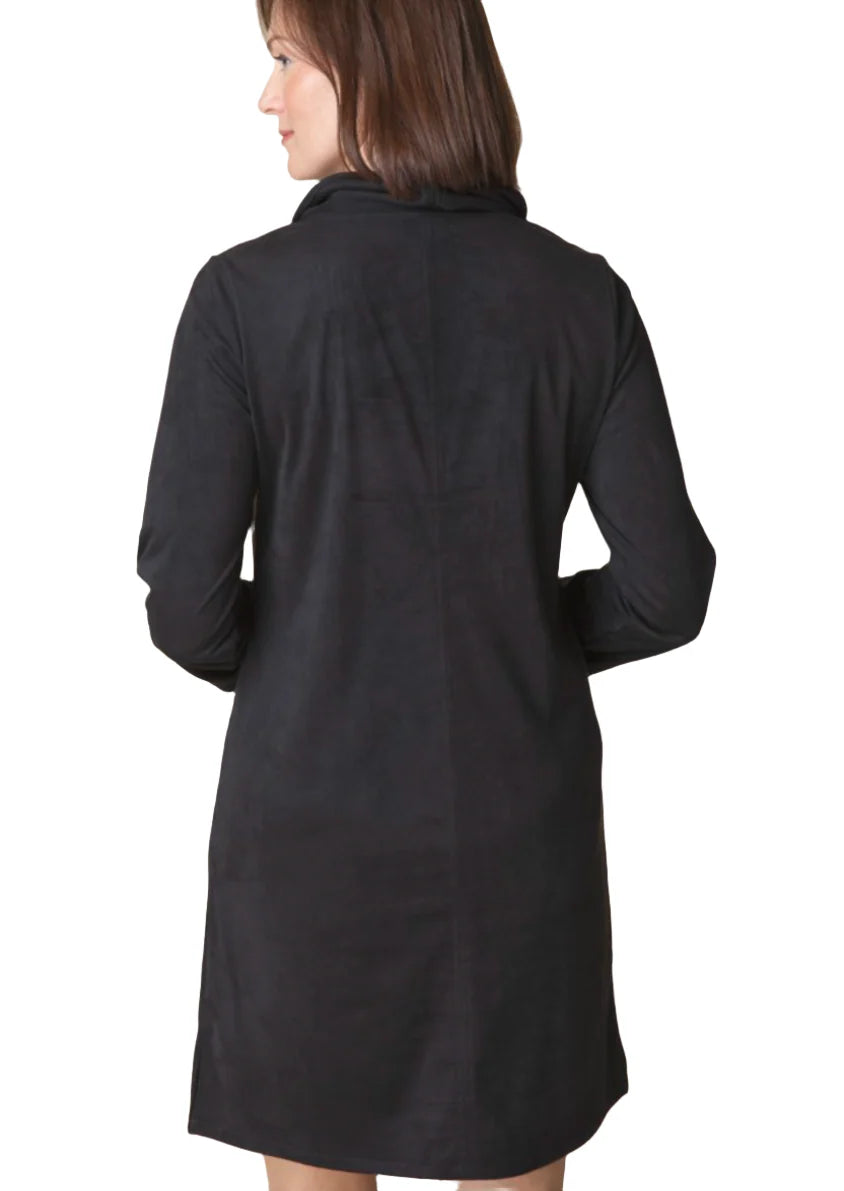 Faux Suede Easy Pocket Dress