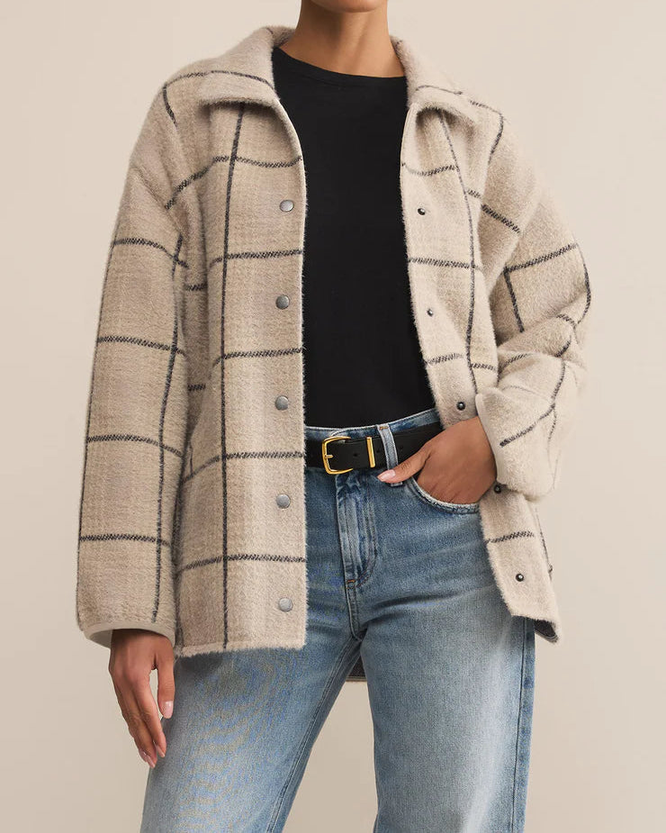 Bronx Plaid Sweater Knit Jacket