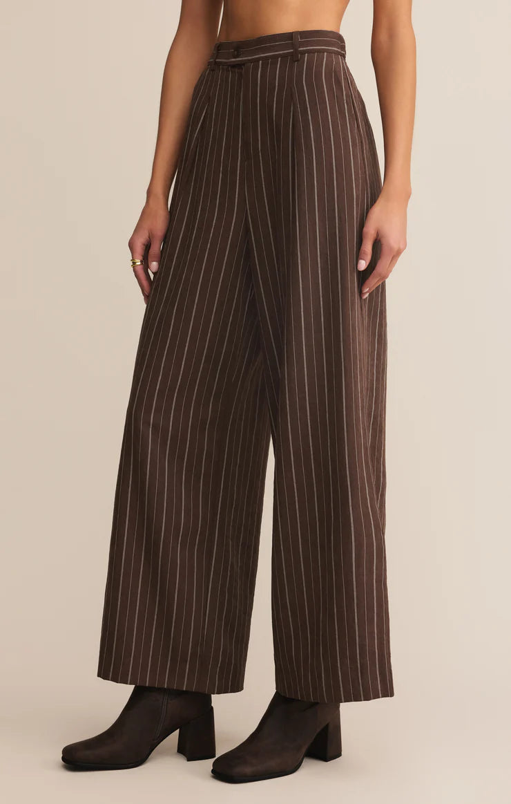 Alma Pinstripe Wide Leg Pant