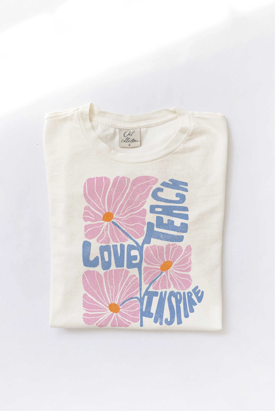 Teach Love Inspire Mineral Washed Graphic Top