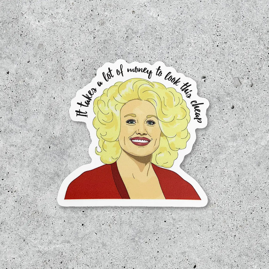 Dolly Parton It Takes A Lot of Money Vinyl Sticker