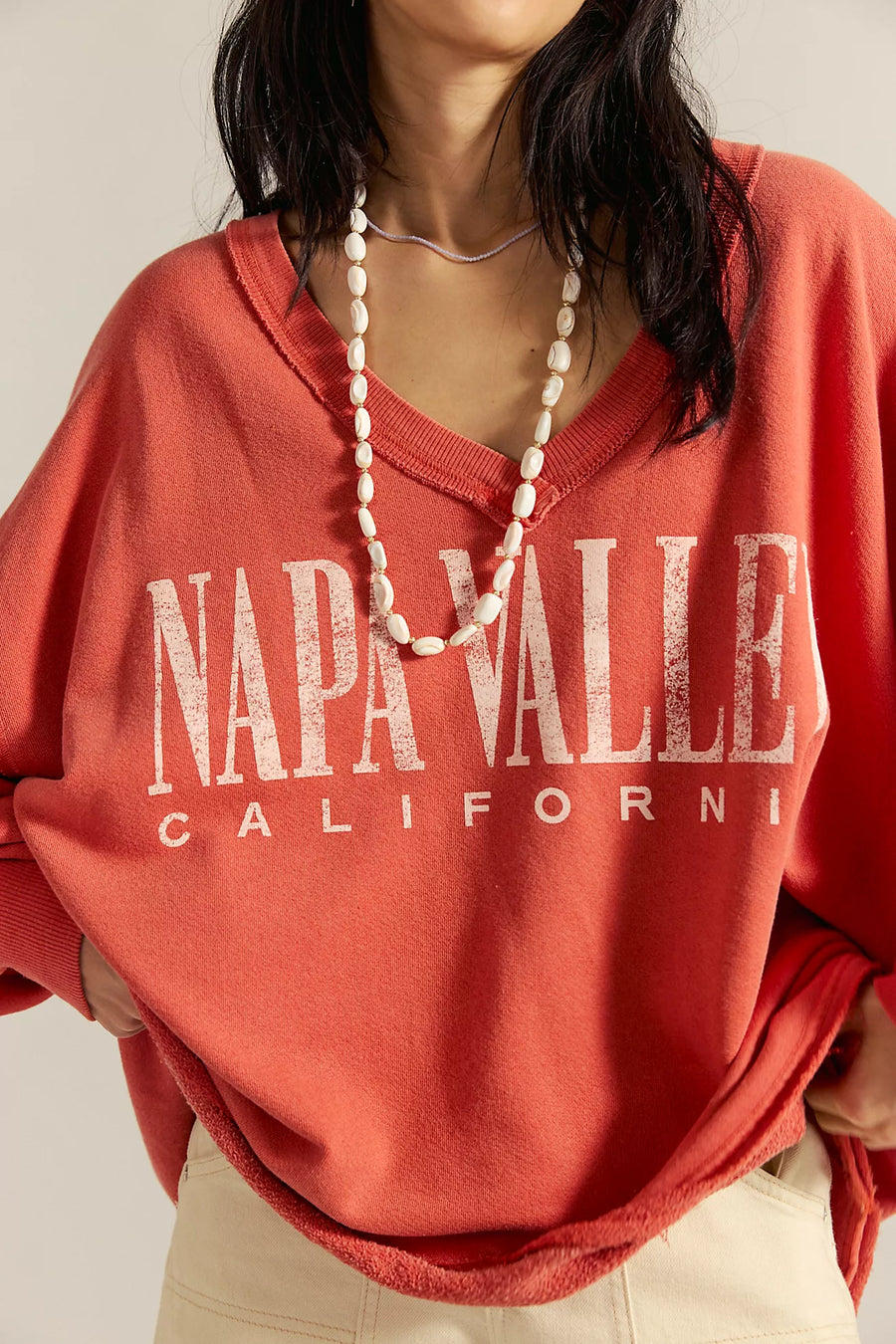 We The Free Venice V-Neck Graphic Sweatshirt