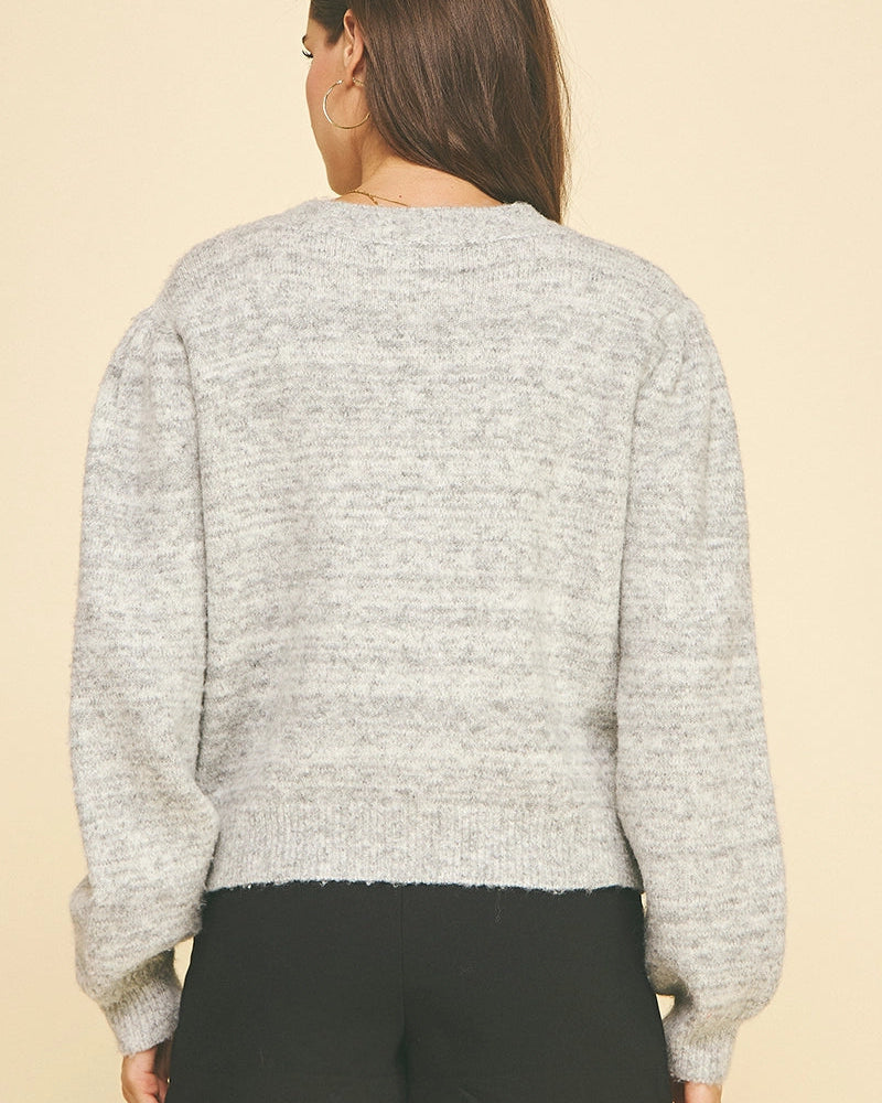 Jewel Button Sweater Cardigan