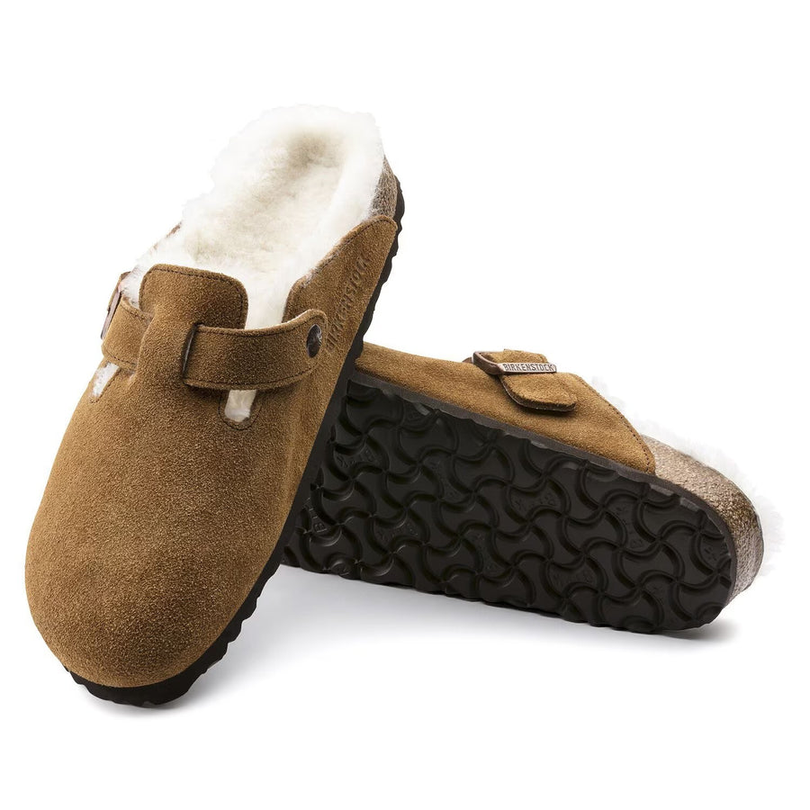 Birkenstock Boston Shearling Suede Leather Narrow