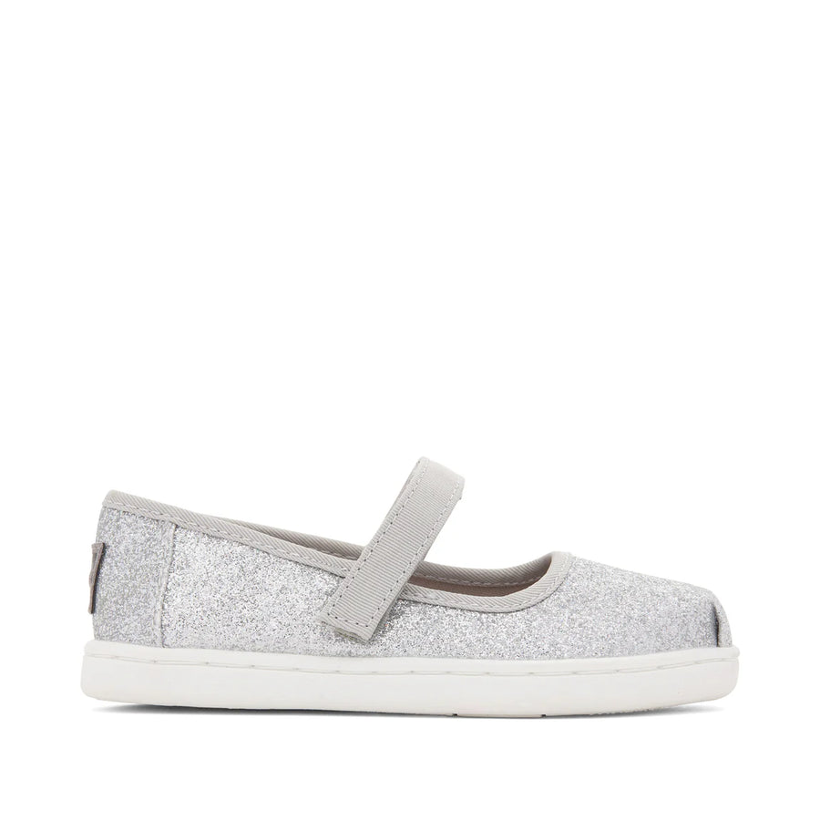 Toms Kids Tiny Mary Jane Silver Toddler Shoe