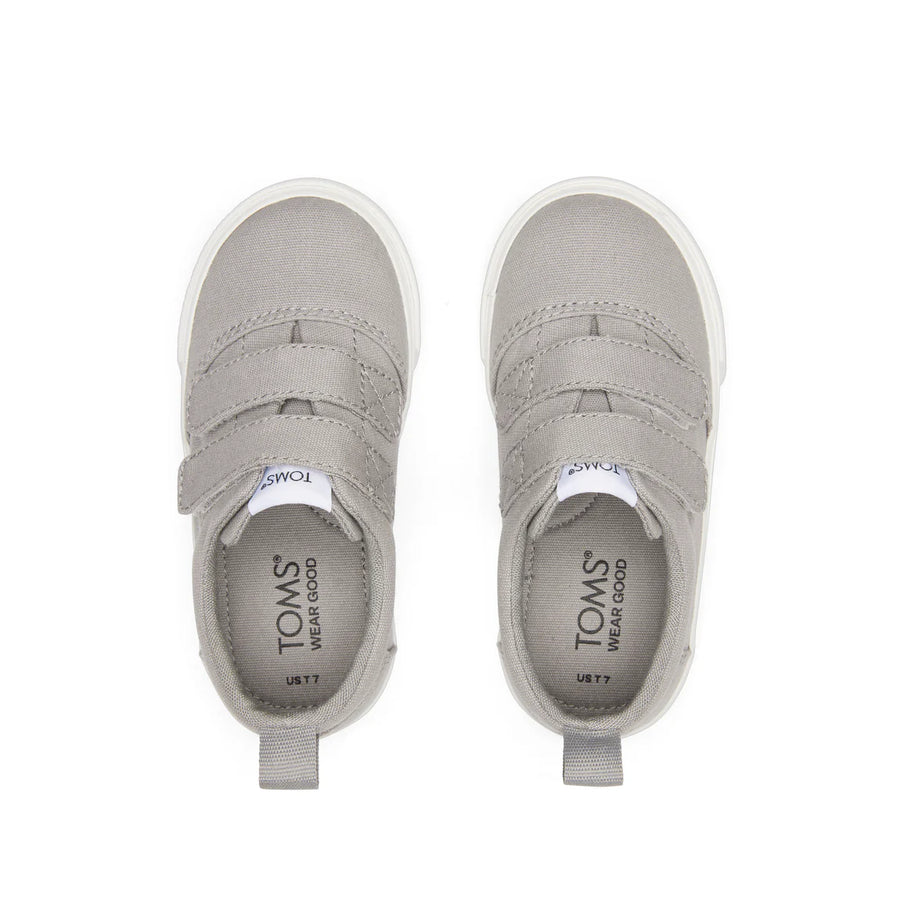 Toms Tiny Fenix Drizzle Grey Double Strap Toddler Sneaker