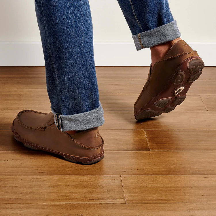 Olukai Men's Moloa Leather Slip On Shoes