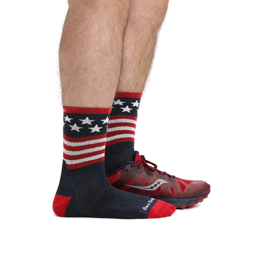 Darn Tough Men's Patriot Micro Crew Ultra-Lightweight Running Sock