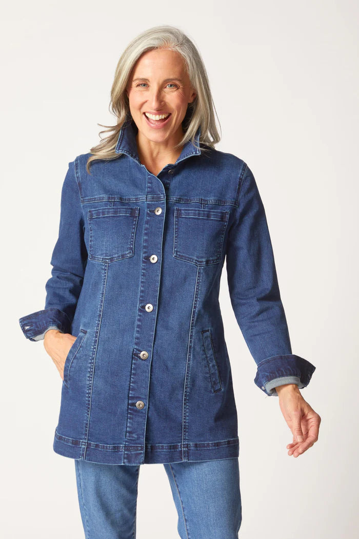 Stretch Denim Boyfriend Jacket