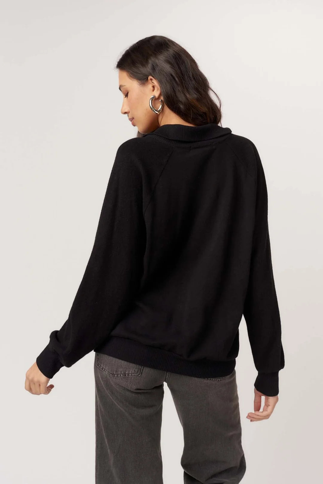 Project Social T Mari Mixed Fleece Collared Pullover