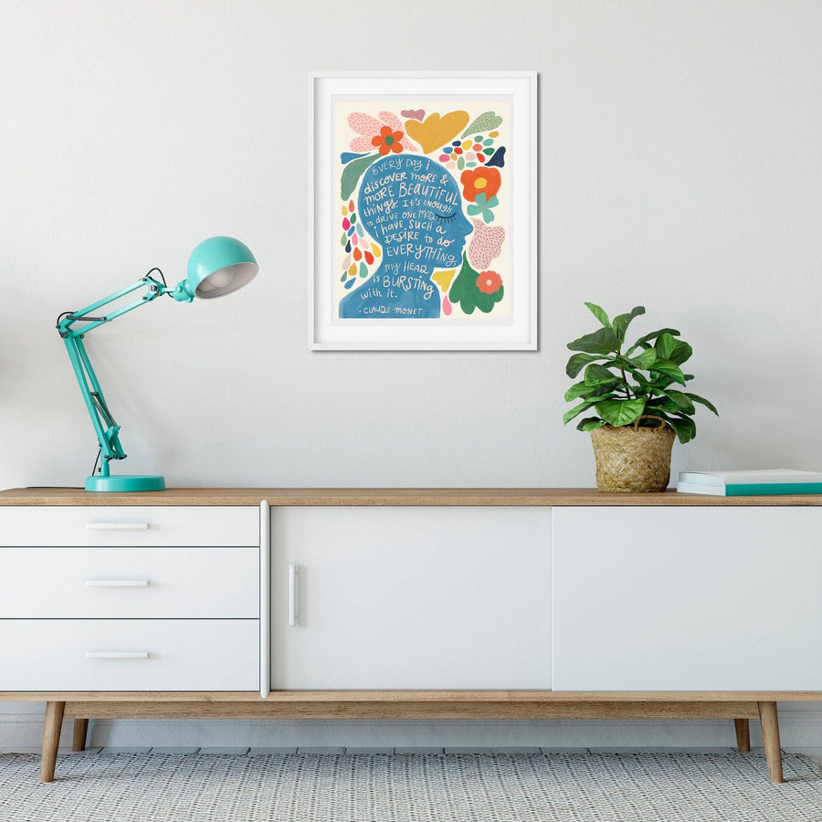 Dream Folk Studion Monet Quote Art Print