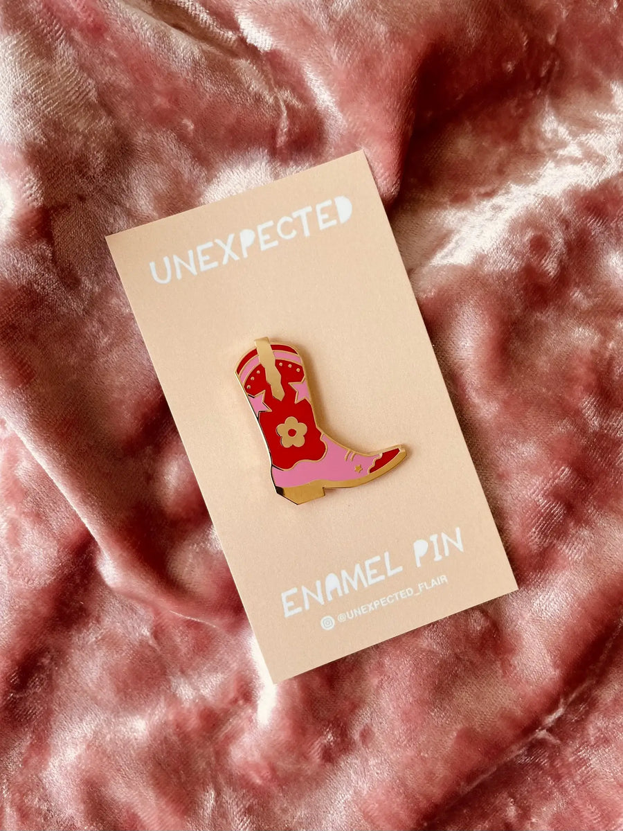 Unexpected Flair Cowgirl/Cowboy Boot Enamel Pin