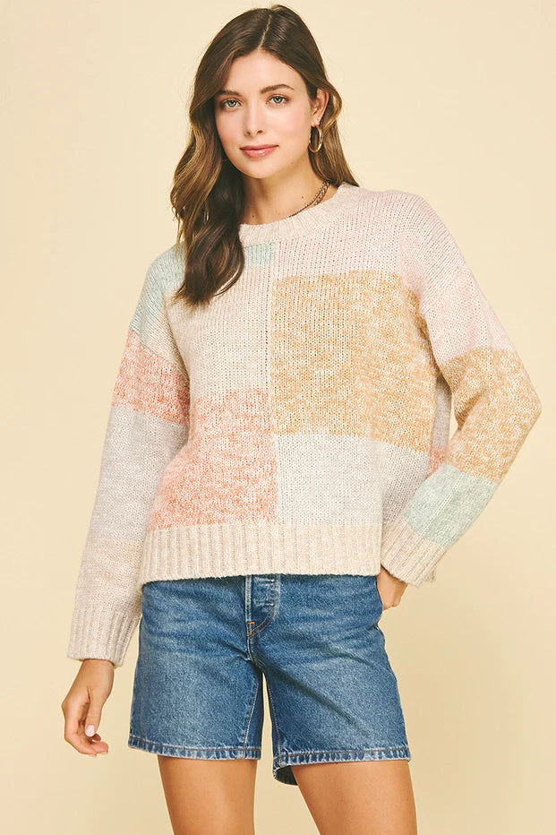 Colorblock Crew Sweater