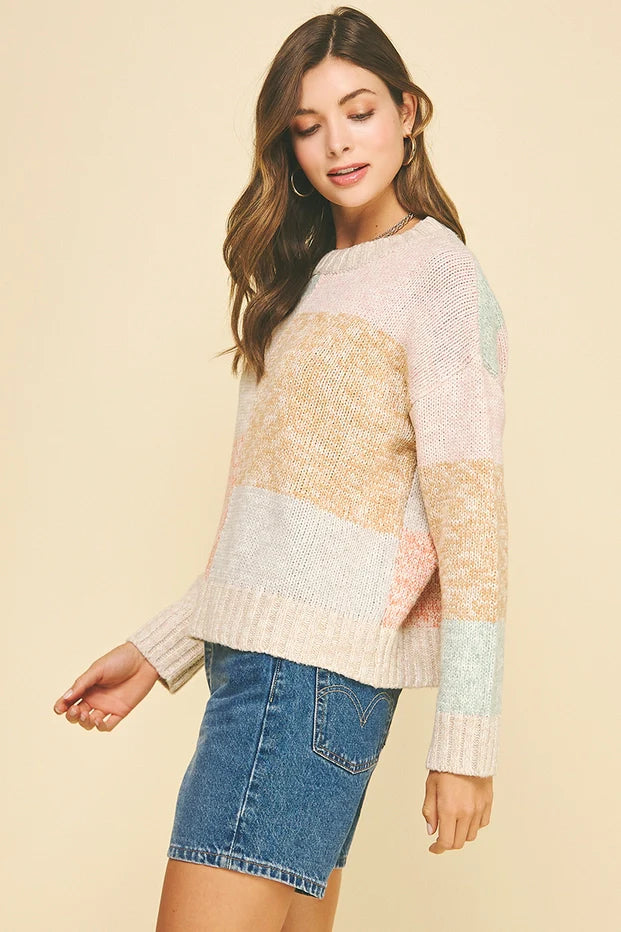 Colorblock Crew Sweater