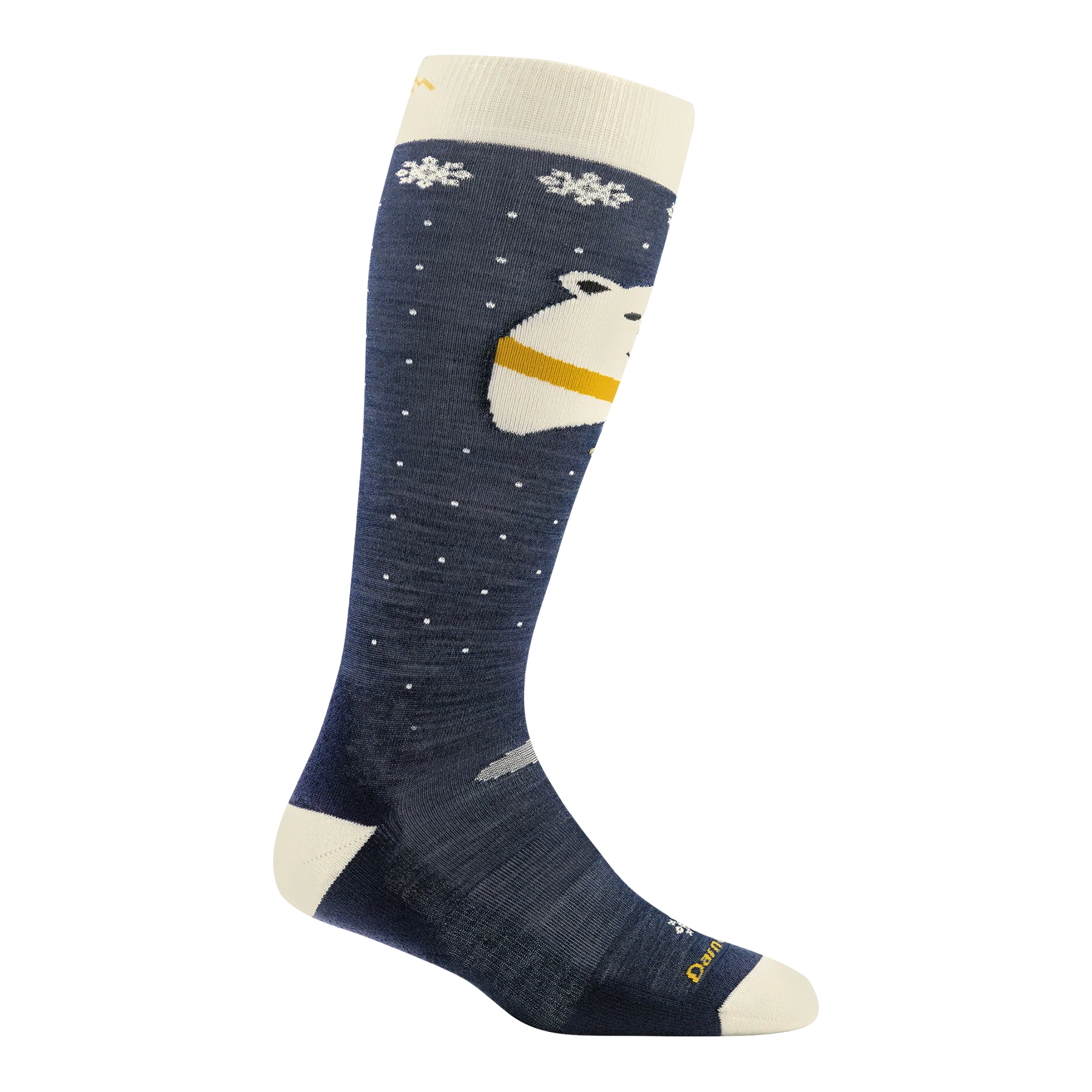 Darn Tough Kids Polar Bear Over-the-Calf Midweight Ski & Snowboard Socks