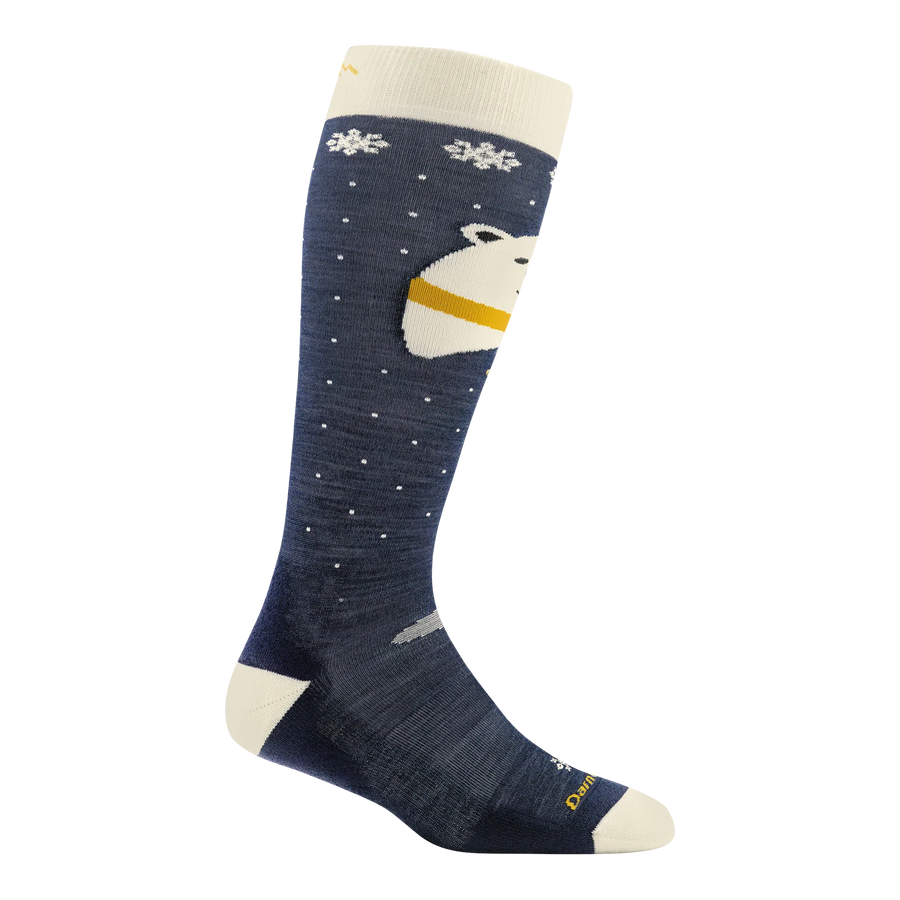 Darn Tough Kids Polar Bear Over-the-Calf Midweight Ski & Snowboard Socks