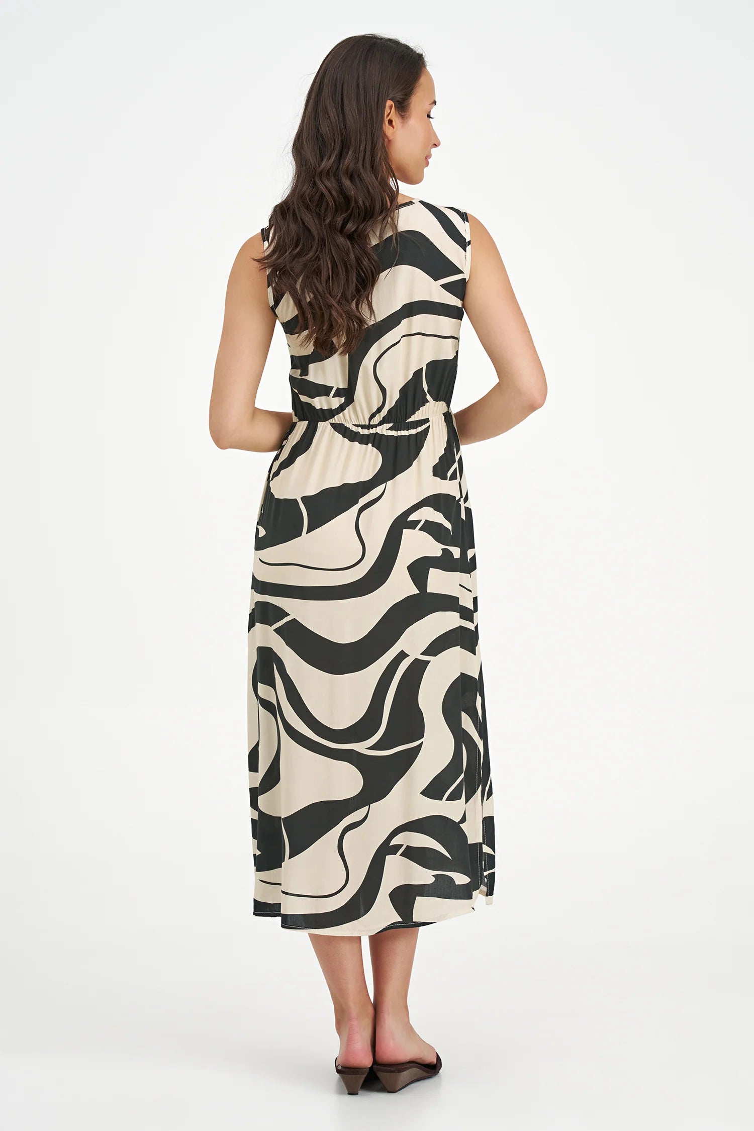 M Made in Italy Swirl Primal Dress