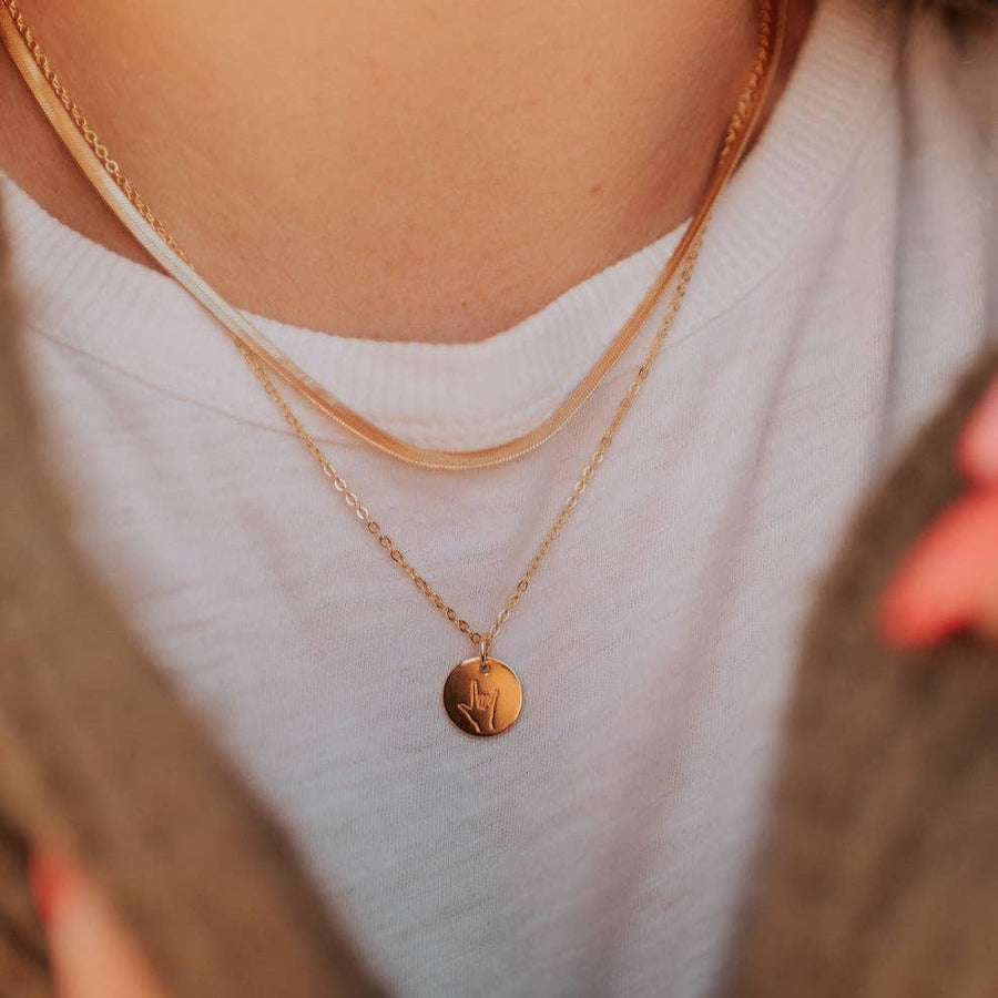 Mauve Jewelry I Love You Necklace