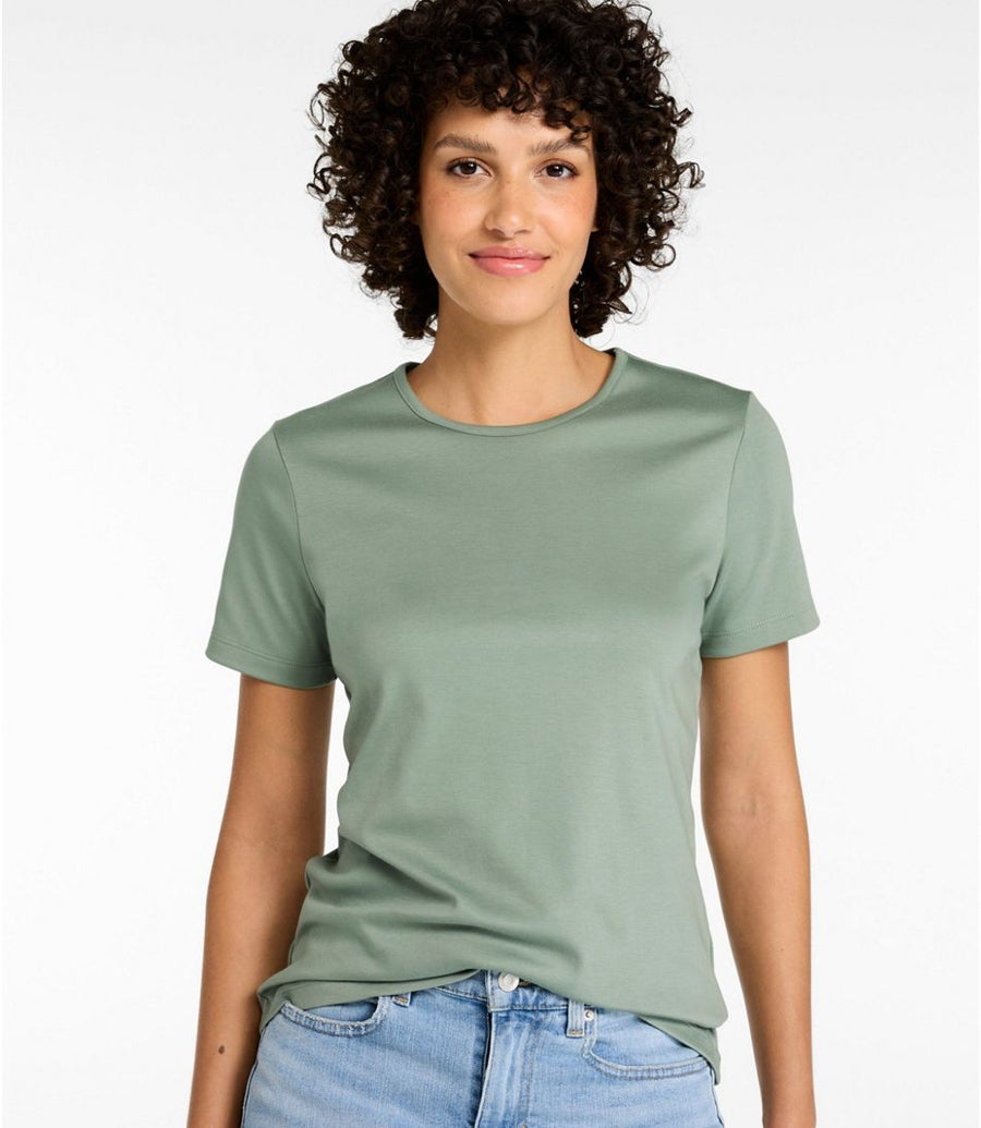 Women's Pima Cotton Tee Short-Sleeve Crewneck