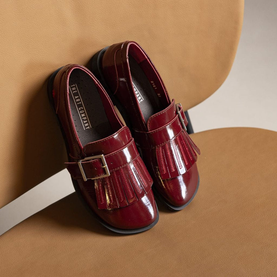 Art Nappa Shinny Burdeos/Siena Loafer