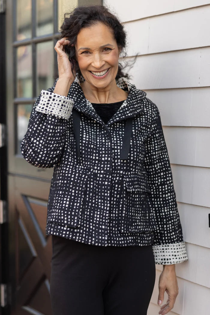 Autumn Check Cargo Hoodie