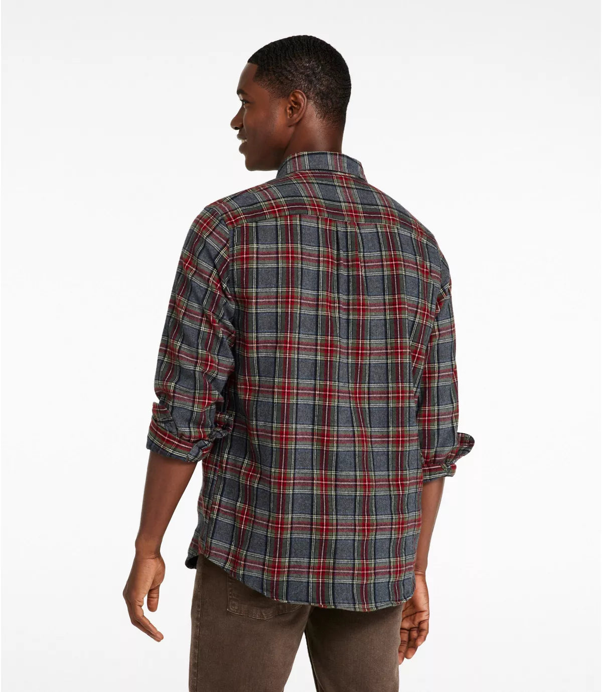 LLBean Men's Scotch Plaid Flannel Shirt Traditional Fit