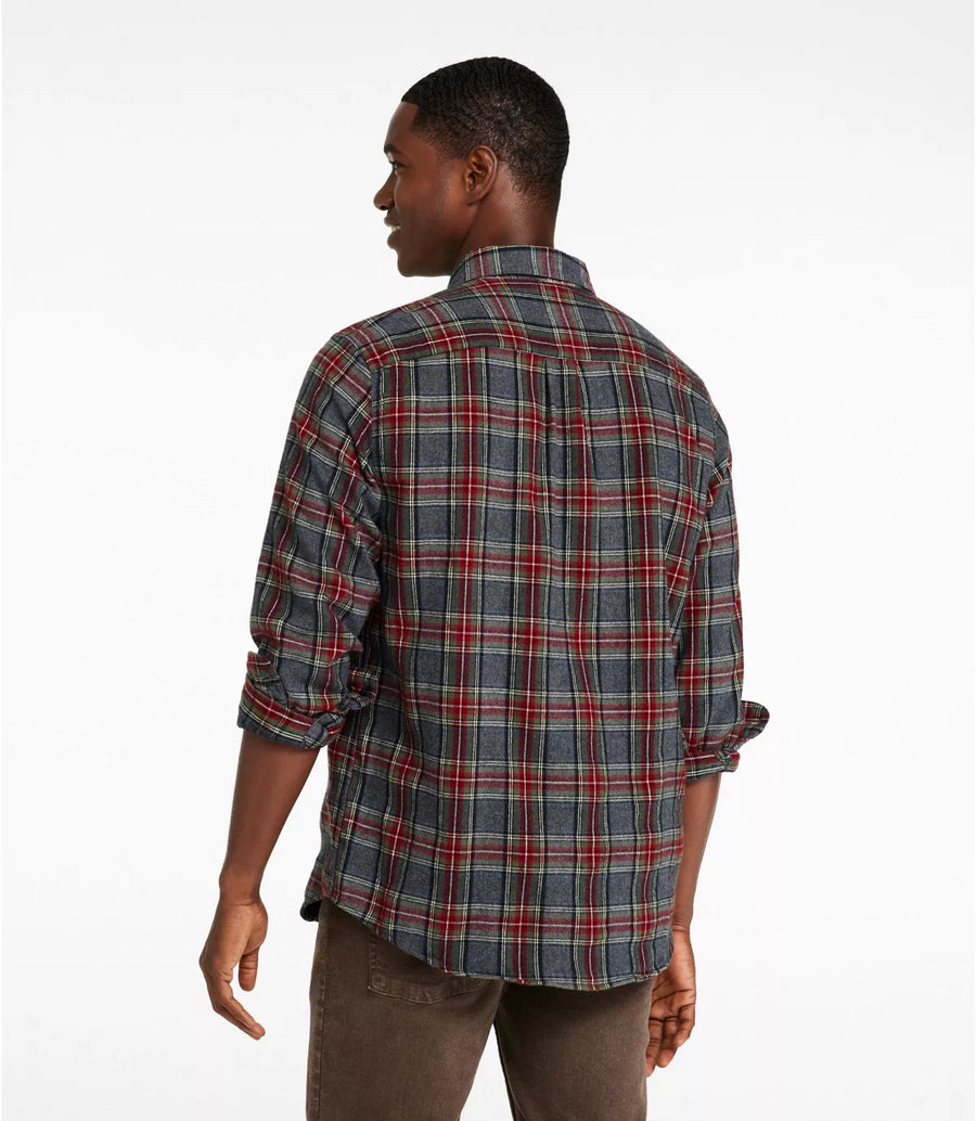 LLBean Men's Scotch Plaid Flannel Shirt Traditional Fit