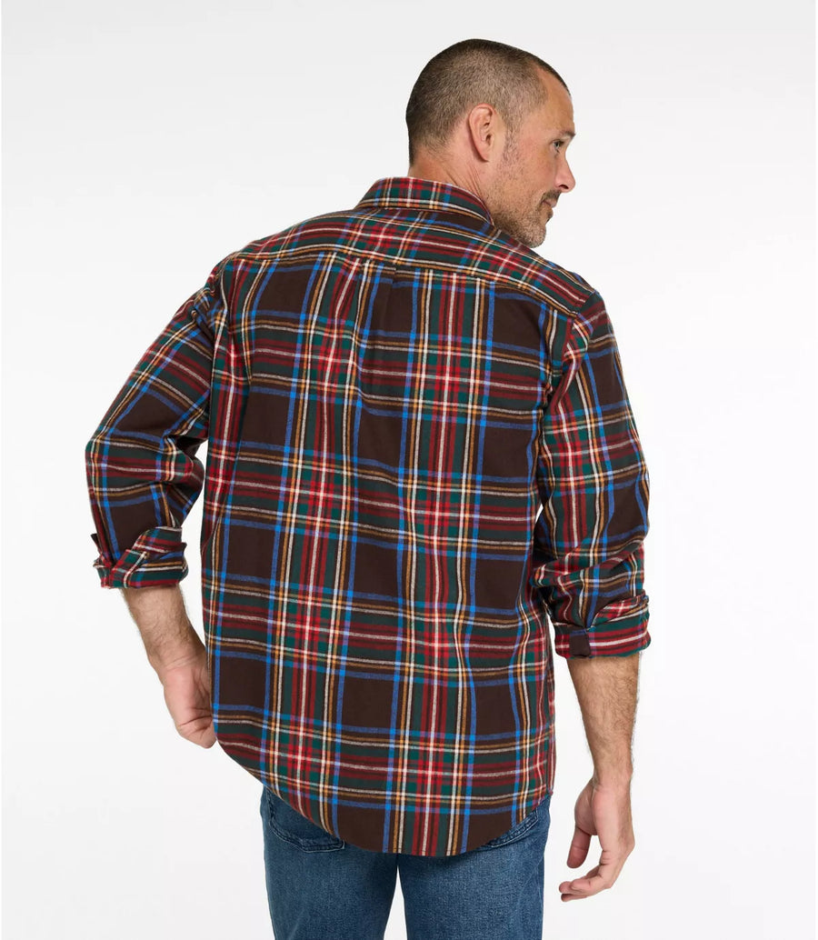 LLBean Men's Scotch Plaid Flannel Shirt Traditional Fit
