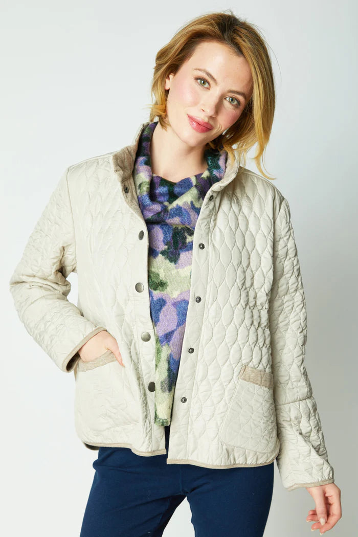 Double Faced Quilted Side Zipper Urban Jacket
