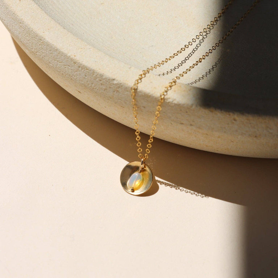 Token Cove Necklace with Opal Drop