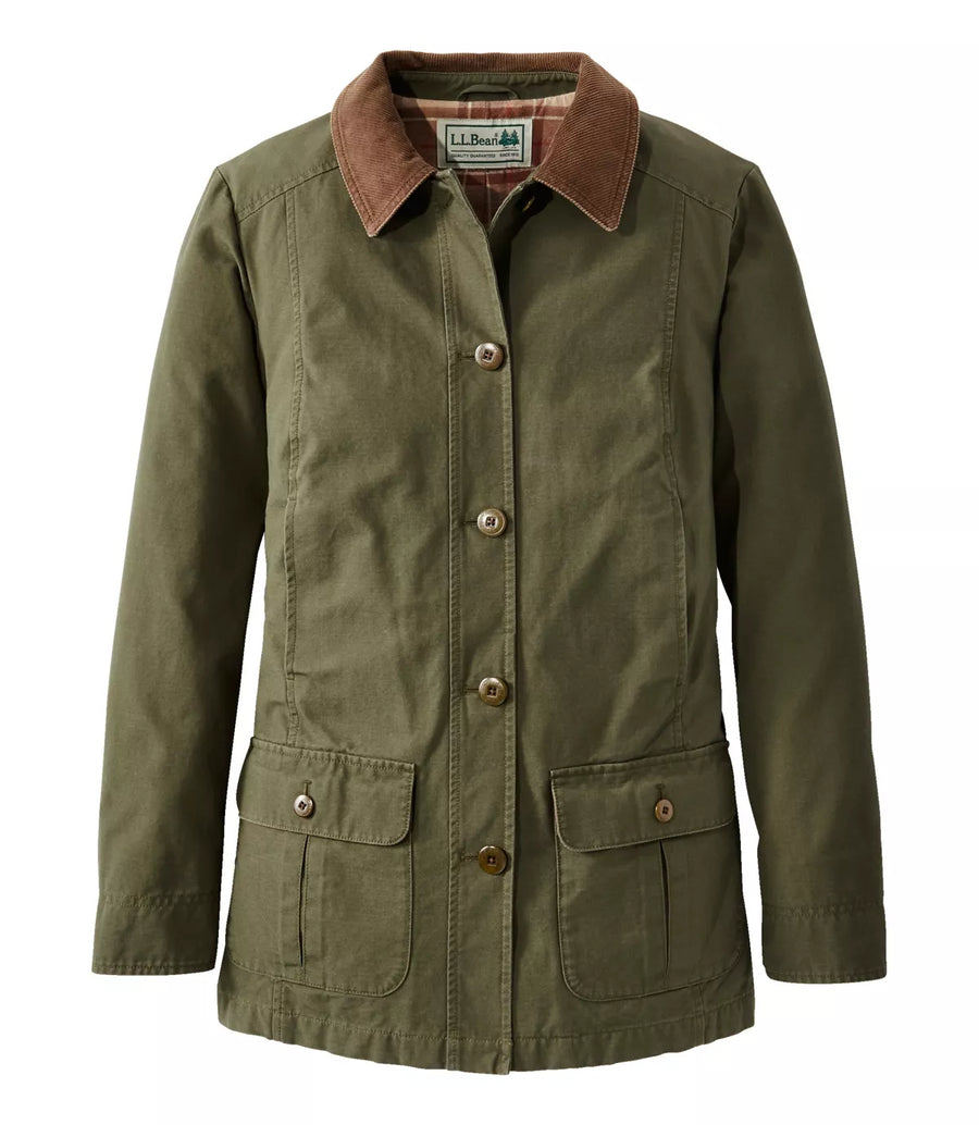 LLBean Women's Adirondack Flannel Lined Barn Coat
