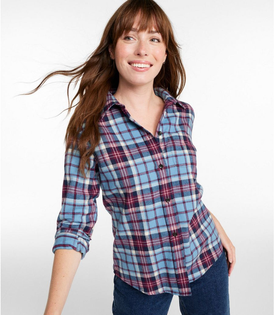 Women's Scotch Plaid Flannel Shirt