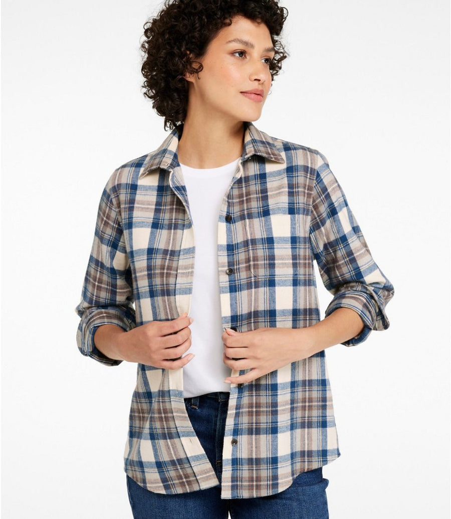Women's Scotch Plaid Flannel Shirt